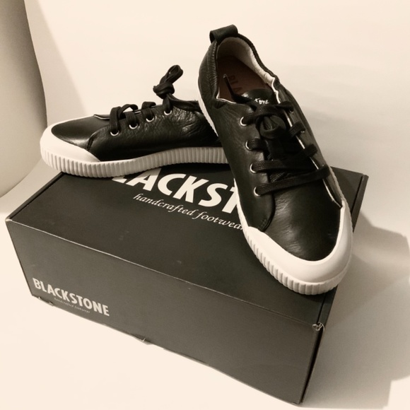 BLACKSTONE RL78 Leather Black White Low Sneakers - Picture 8 of 15